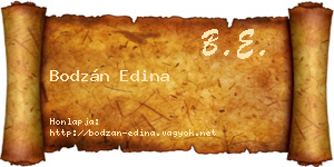 Bodzán Edina névjegykártya